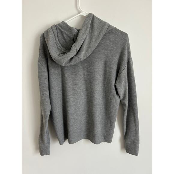 Chaser Gray Rainbow Stripe Cropped Pullover Hoodie - Medium - Picture 6 of 9